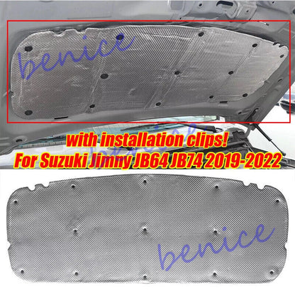 Front Engine Hood Sound Insulation Cotton for Suzuki Jimny JB64 JB74 (2019–2022)