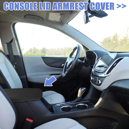 Car Center Console Armrest Cover for Chevrolet Equinox (2018-2023) Black