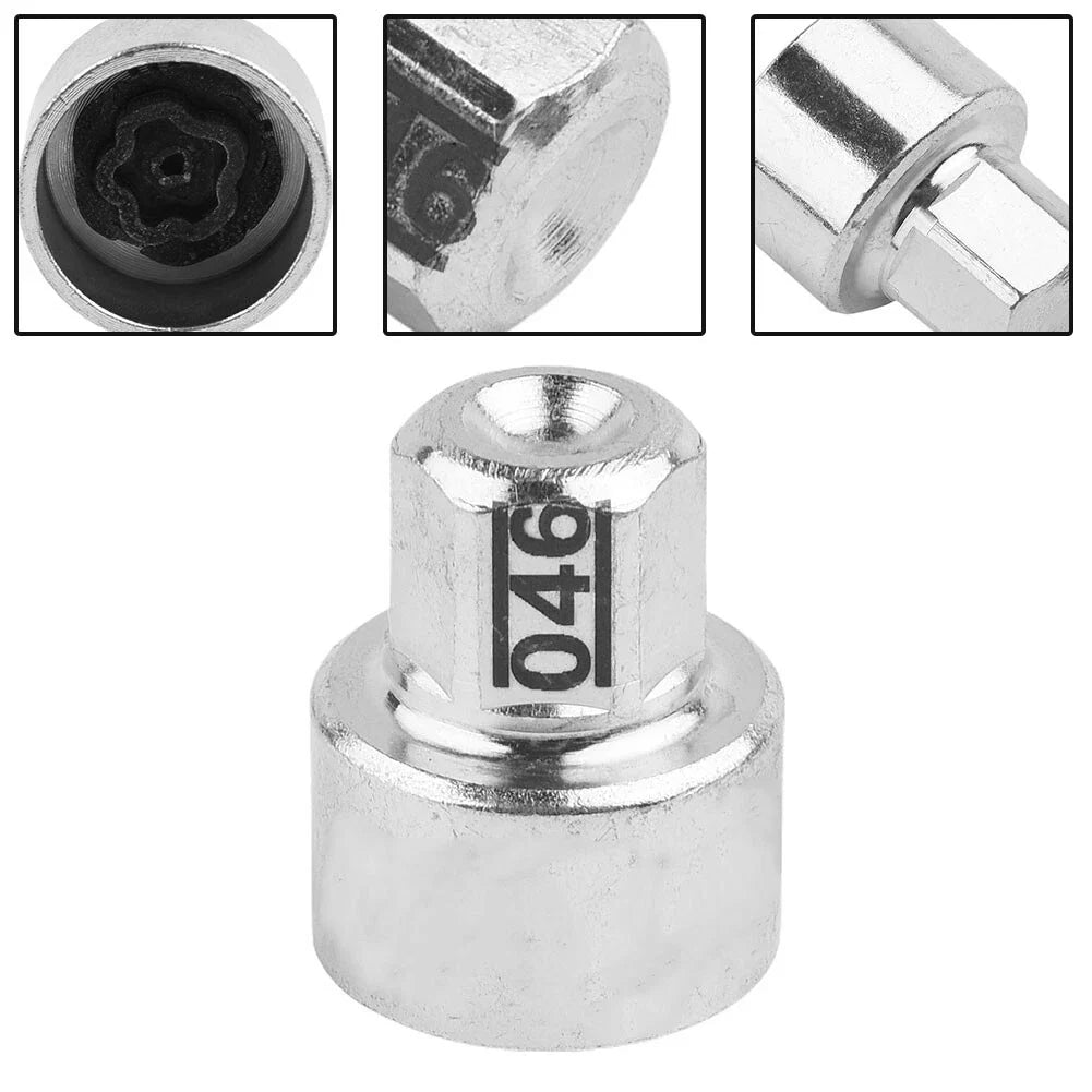 Lock Anti-Theft Tire Wheel Screw Lug Nut Bolt #46 Removal Key Socket for F12