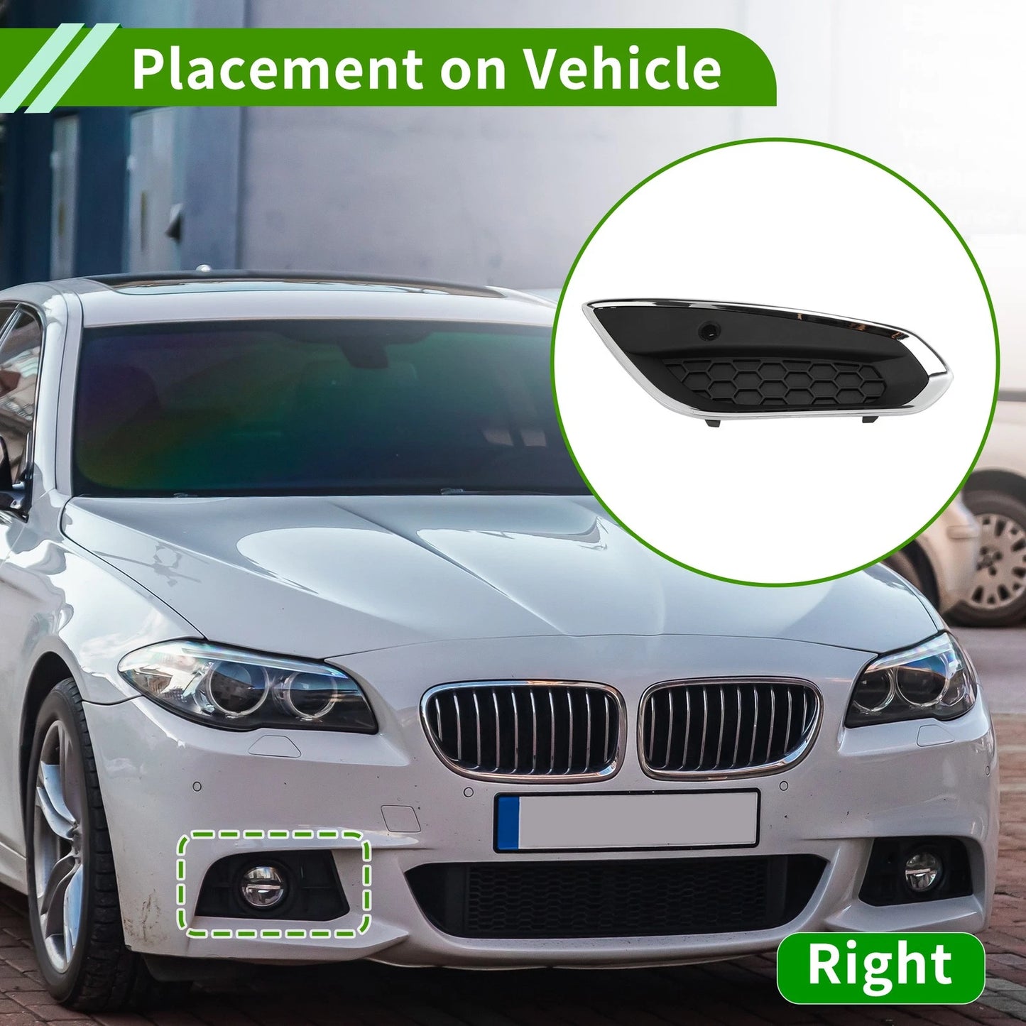 1 Pc Fog Light Grill for Volvo S60 (2010–2013) No. 31323414