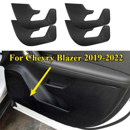 Carbon Fiber Leather Anti-kick Guard Cover Trim for Chevry Blazer (2019–2022)