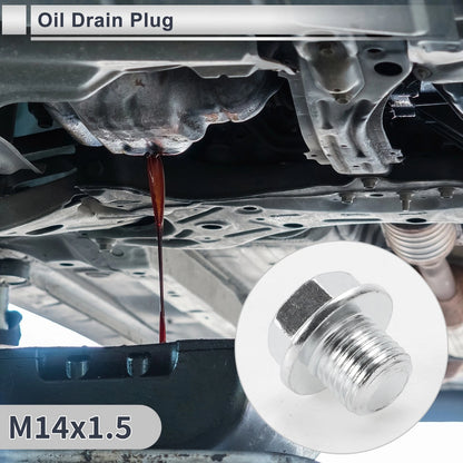 Set of 1 M14x1.5 Engine Oil Drain Plug with Gasket for Car Motorcycle