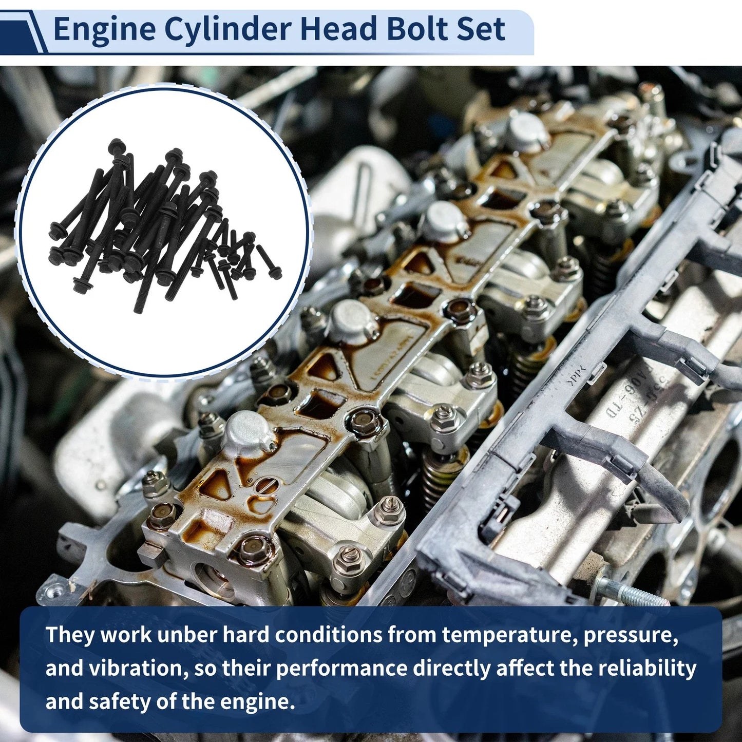 Engine Cylinder Head Bolt Set for Dodge Challenger 6.2L V8 (2015-2020)