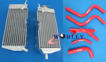 Aluminum Radiator with Blue Hoses for Honda CR125R (1987–1988)