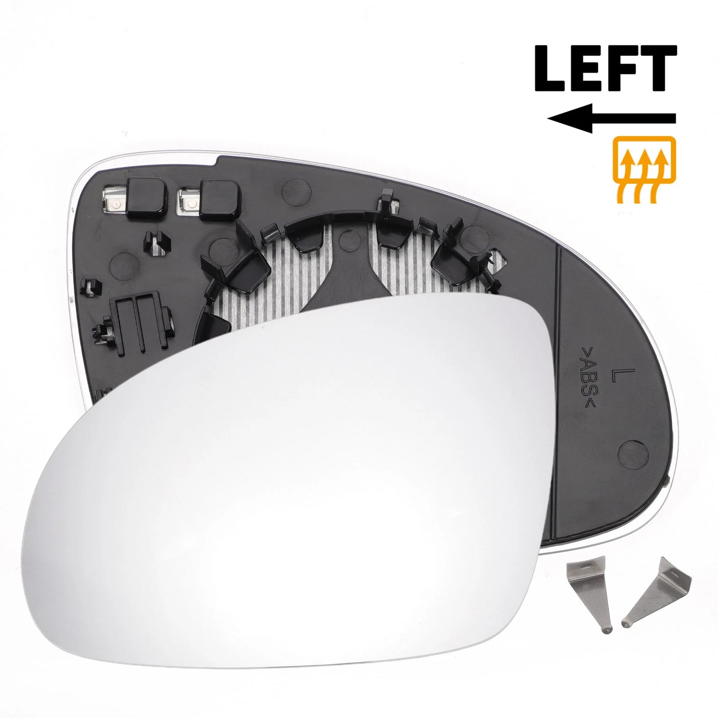 Heated Left Side White Mirror Glass for SEAT, SKODA, Volkswagen Golf