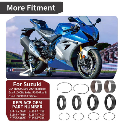 Fork Bushing Oil Seals O-Ring Kit for SUZUKI GSX-R1000