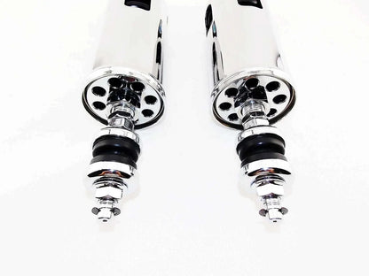 Chrome Rear Shock Absorbers for Harley Davidson FLSTFB Softail Fat Boy LO (10-16)