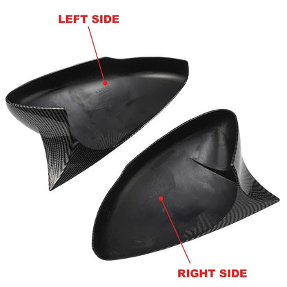 2 x Carbon Fiber Rearview Side Mirror Cover Cap for Ford Mustang Mach-E (2021–2024)