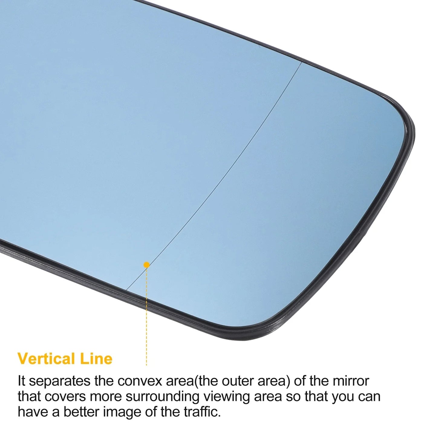 Right Side Blue Mirror Glass w/ Back Heated for BMW 3 Series E30 E36