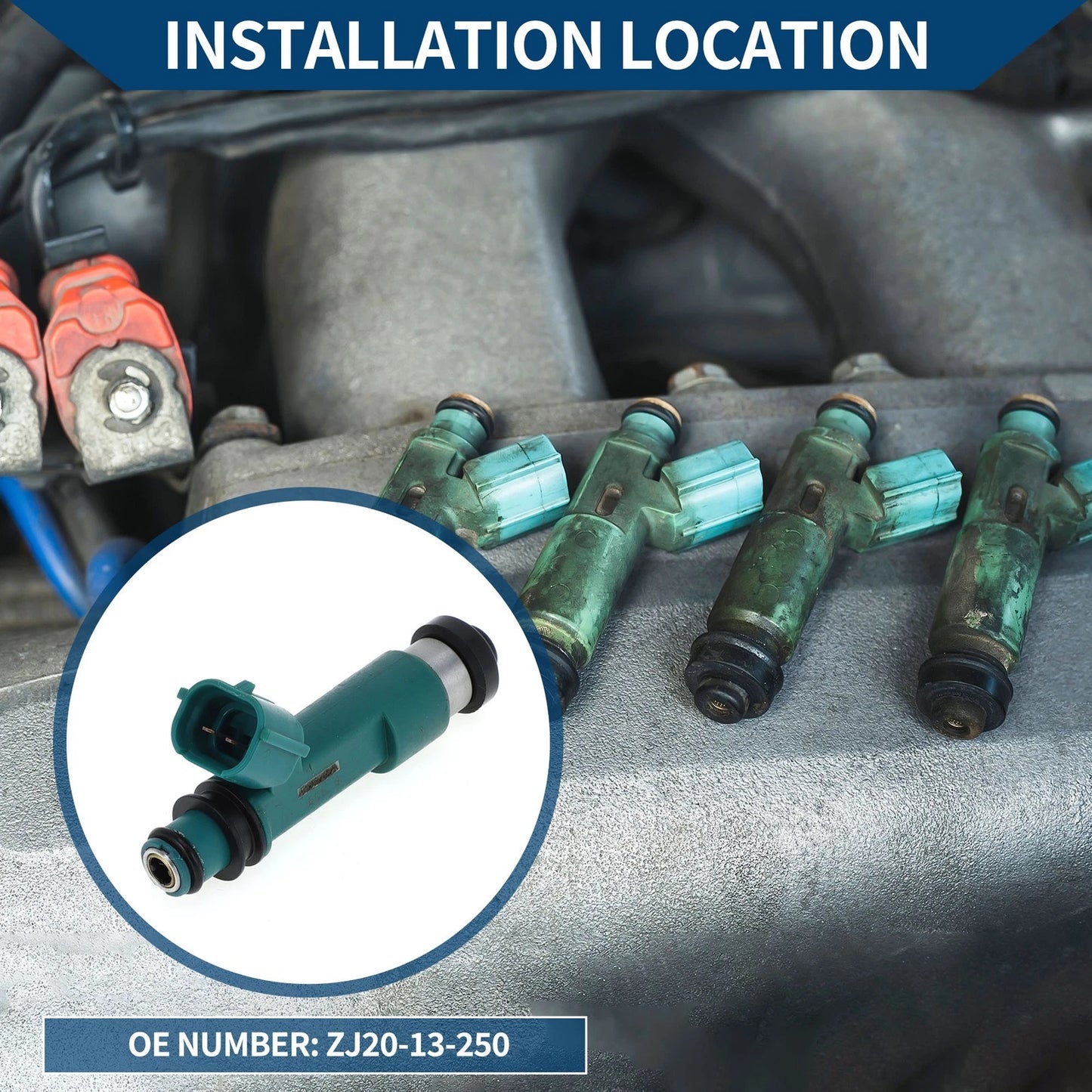 Fuel Injector No.ZJ20-13-250 for Mazda 2 1.5 (2011–2014)