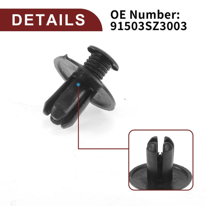 Front Fender Skirt Clips for Honda CR-V, CR-Z (1997-2020, 2011-2016) 100 Pcs