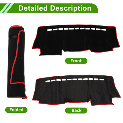 Dashboard Cover for Suzuki Jimny (JB23 JB33 JB43) Black Red Polyester 1Pc