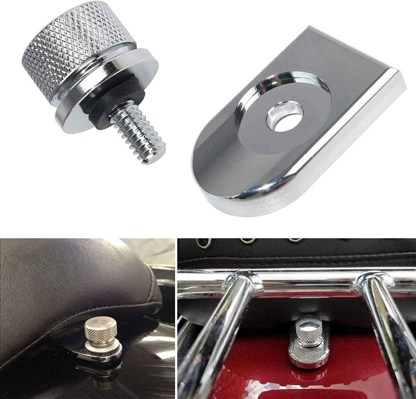 Aluminium Rear Fender Seat Screw Bolt Nut Cover Kit for Harley (1997-2023)