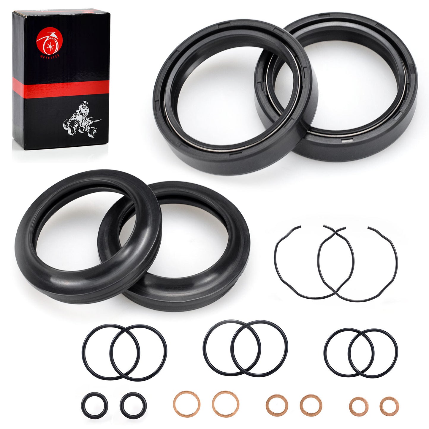 Fork Bushing Dust Oil Seals Kit for Suzuki GSX-R600 GSX-R750 GSF1200 (2001–2008)