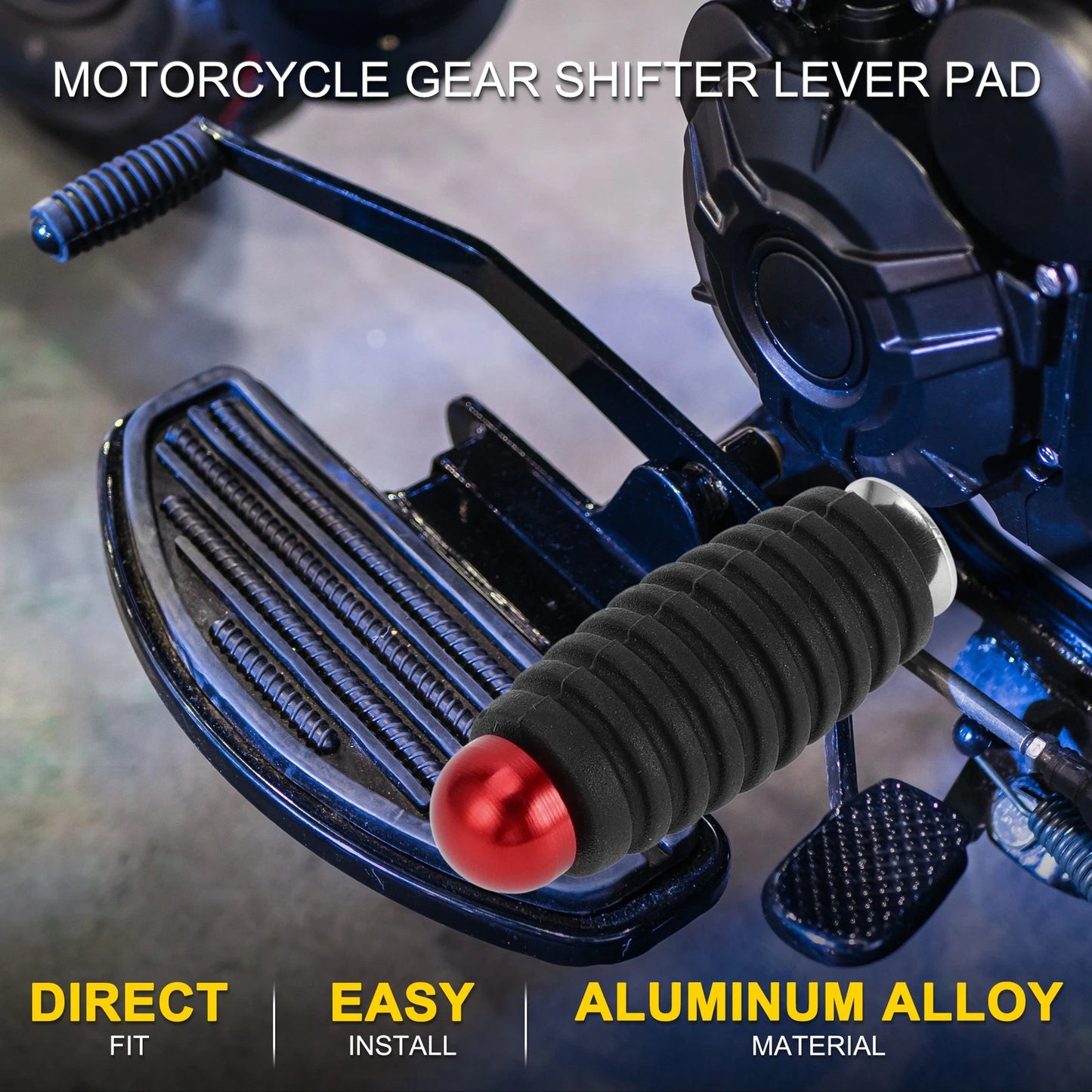 Rubber Shift Pedal Pad for Universal Motorcycle (1 Pcs) - Red
