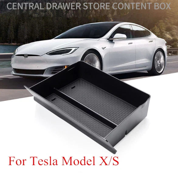 Center Console Storage Box Drawer Tray Case for Tesla Model X