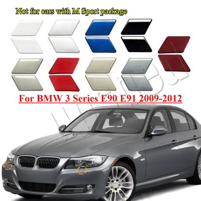 Pair Front Bumper Washer Cover Cap for BMW 3 Series E90/E91 (2009–2012)
