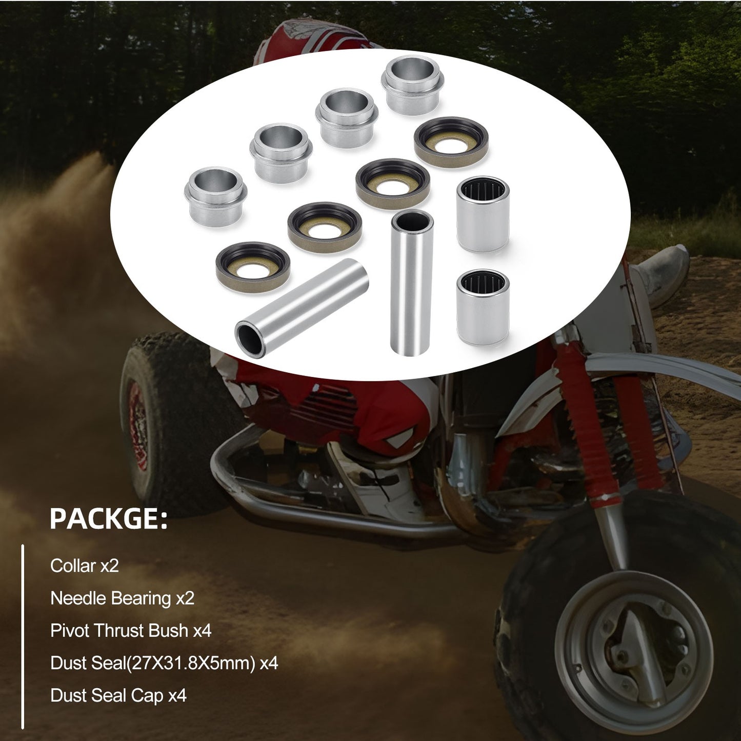 Swing Arm Bearing Kit for Honda ATC250R TRX250R (1985–1986)