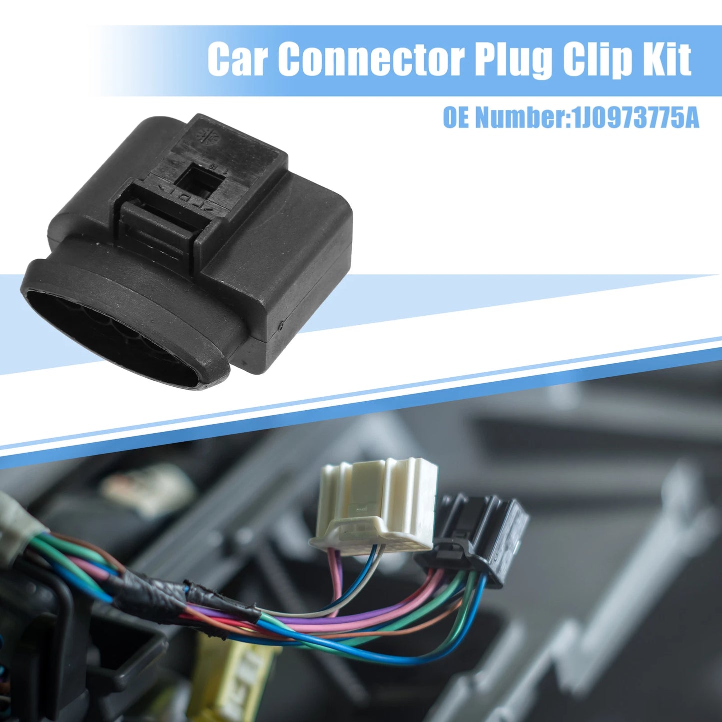 Set of 5 Pin No.1J0973775A Sealed Female JPT Connector Plugs for VW Audi