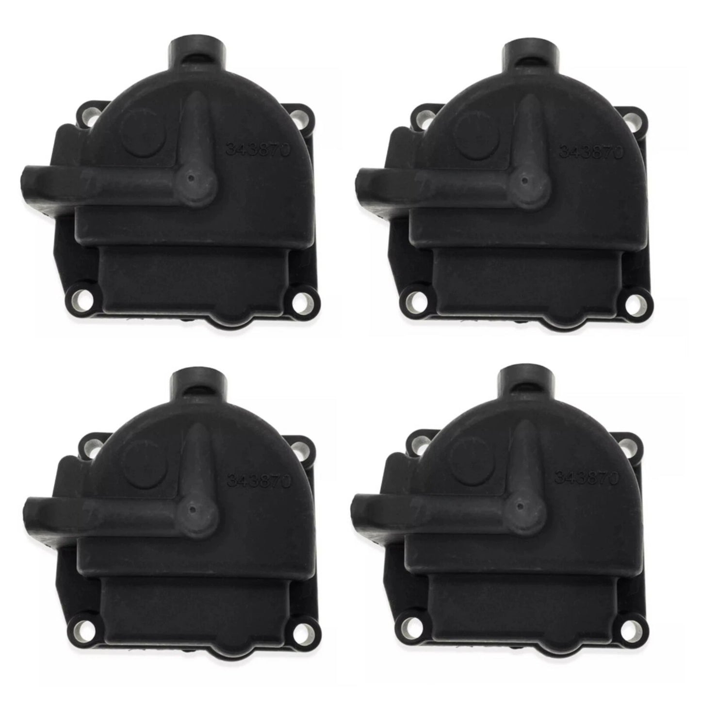 Set of 4 Carburetor Bowls for Johnson Evinrude 90-105 HP (1990–1995)
