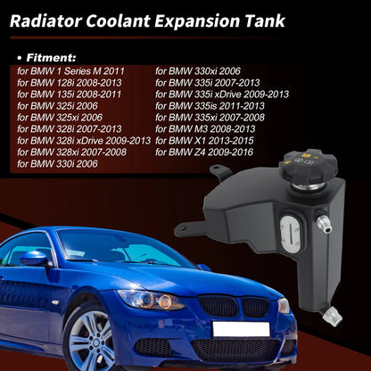 Coolant Expansion Reservoir Tank with Cap for BMW 128i 325i 328i (2008–2013) 17137607482