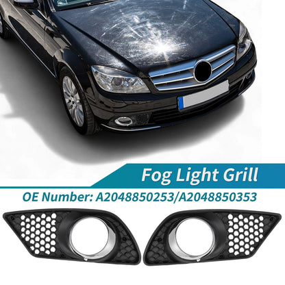 Fog Light Grill for Mercedes Benz C230 C250 C300 C350 (2008–2015) A2048850253/A2048850353