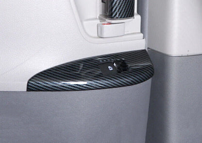Carbon Fiber Window Lift Panel Switch Cover Trim for Toyota Sienna (2015–2020)