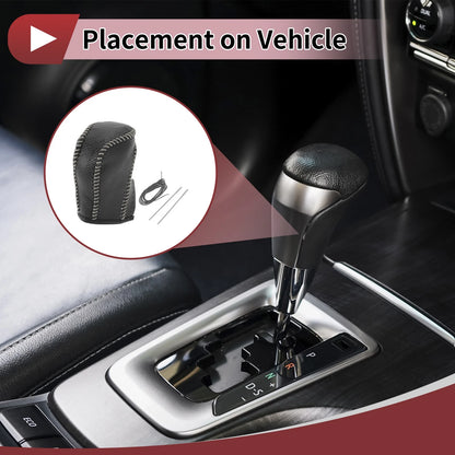 1 Pc Gear Shift Knob Cover for Honda Inspire (2023) Gray Faux Leather