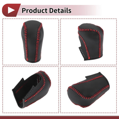 1Pc Gear Shift Knob Cover for Honda Inspire (2023) Red Faux Leather