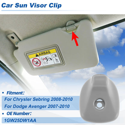 Sun Visor Clip for Chrysler Sebring (2008–2010) & Dodge Avenger Gray No.1GW25DW1AA