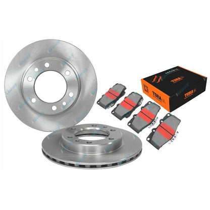 2 Front Disc Rotors + Brake Pads for Hilux 8/1988-7/1997 4x4 LN106 RN105 YN106
