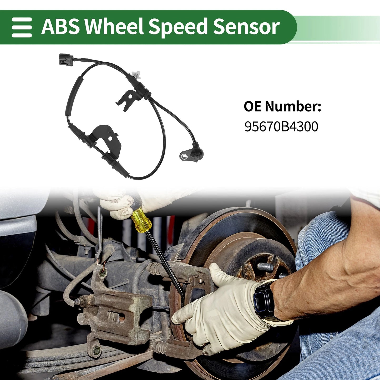 ABS Wheel Speed Sensor No. 95670B4300 for Hyundai I10 (2013–2019)