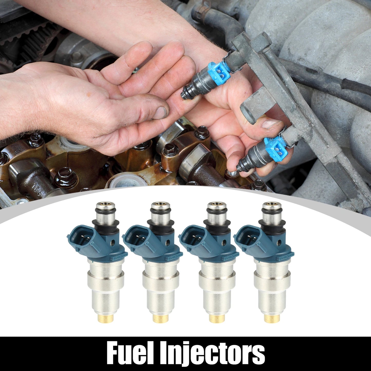 Set of 4 Fuel Injectors 23250-75040 for Toyota Tacoma (1995–1999)