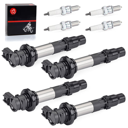 Set of 4 Ignition Coils & Iridium Spark Plugs for Suzuki GSX-R750 (2008–2023)