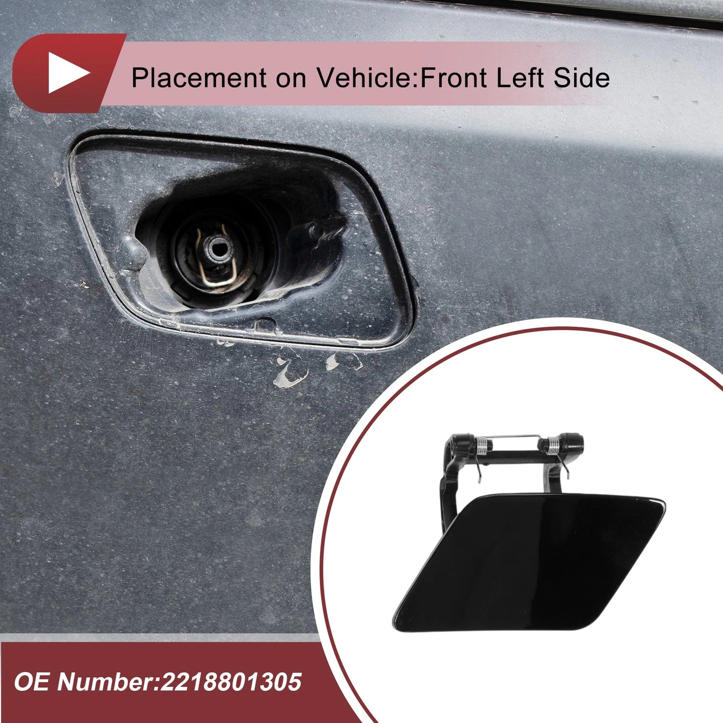 Front Left Bumper Trim Nozzle Cover No. 2218801305 for Mercedes-Benz S500 (2000–2006)
