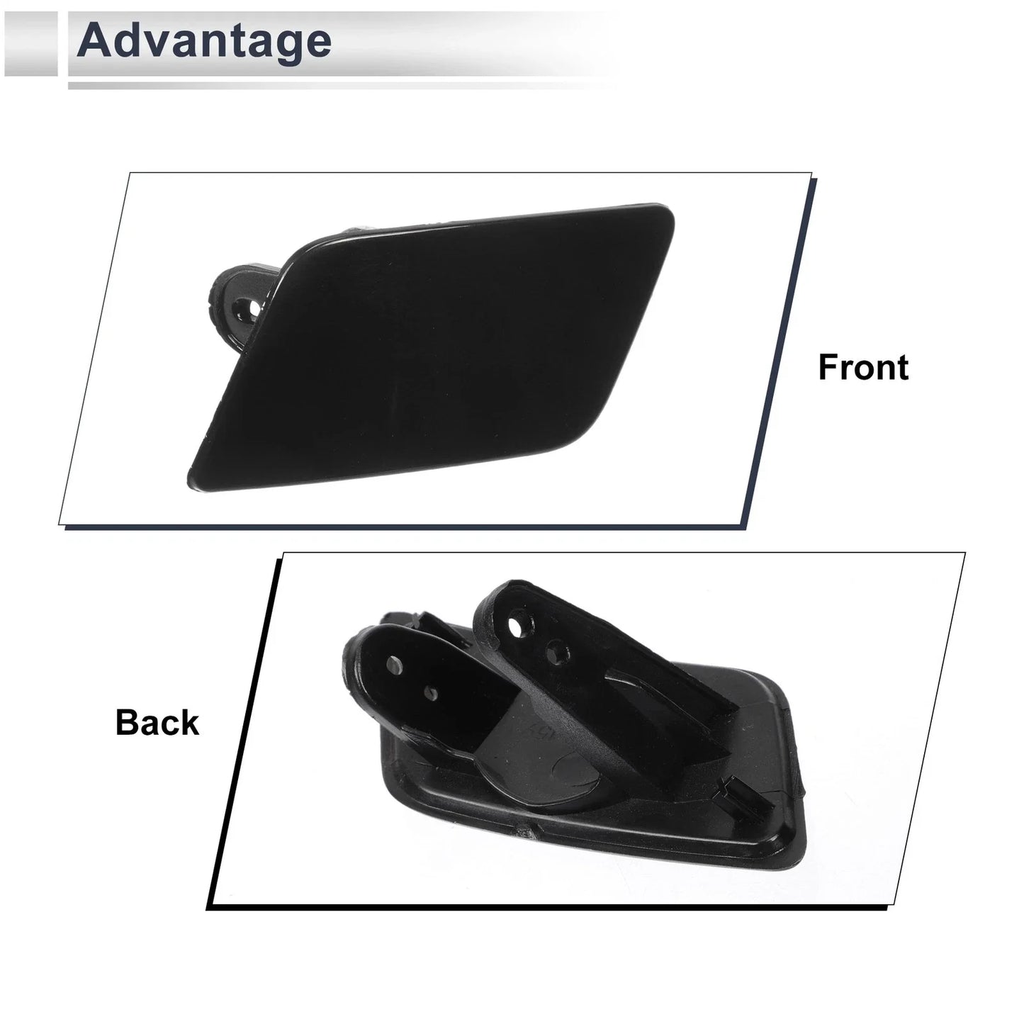 Front Left Washer Nozzle Cover for BMW 335i GT xDrive Black