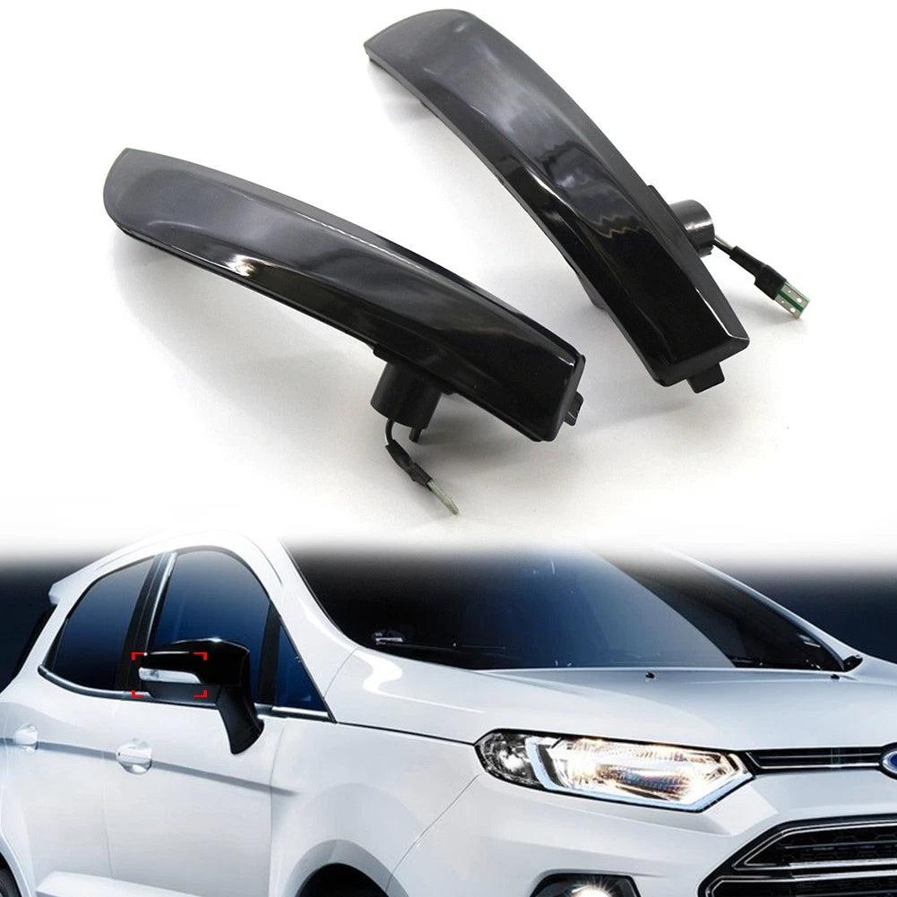 2Pcs Dynamic LED Side Mirror Turn Signal Light for Ford Escape Kuga Ecosport (2013–2020)