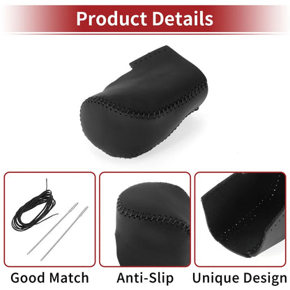 Gear Shift Knob Cover for Honda HR-V 2023-2024 Black Faux Leather