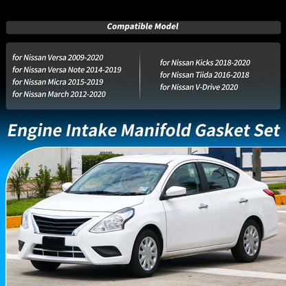 Set of 2 Engine Intake Manifold Gaskets for Nissan Versa (2009–2020) No.MS97359