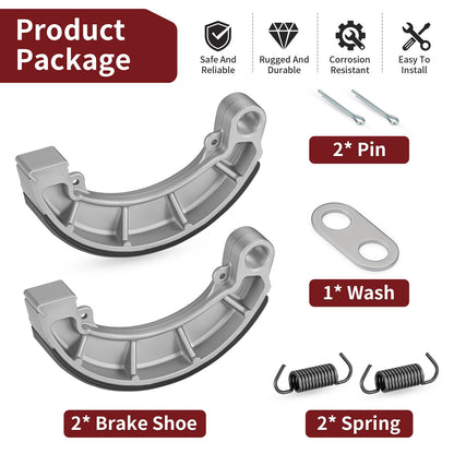 Rear Brake Shoes & Spring Kit for Honda Rancher 350 400 420 (2000–2019)