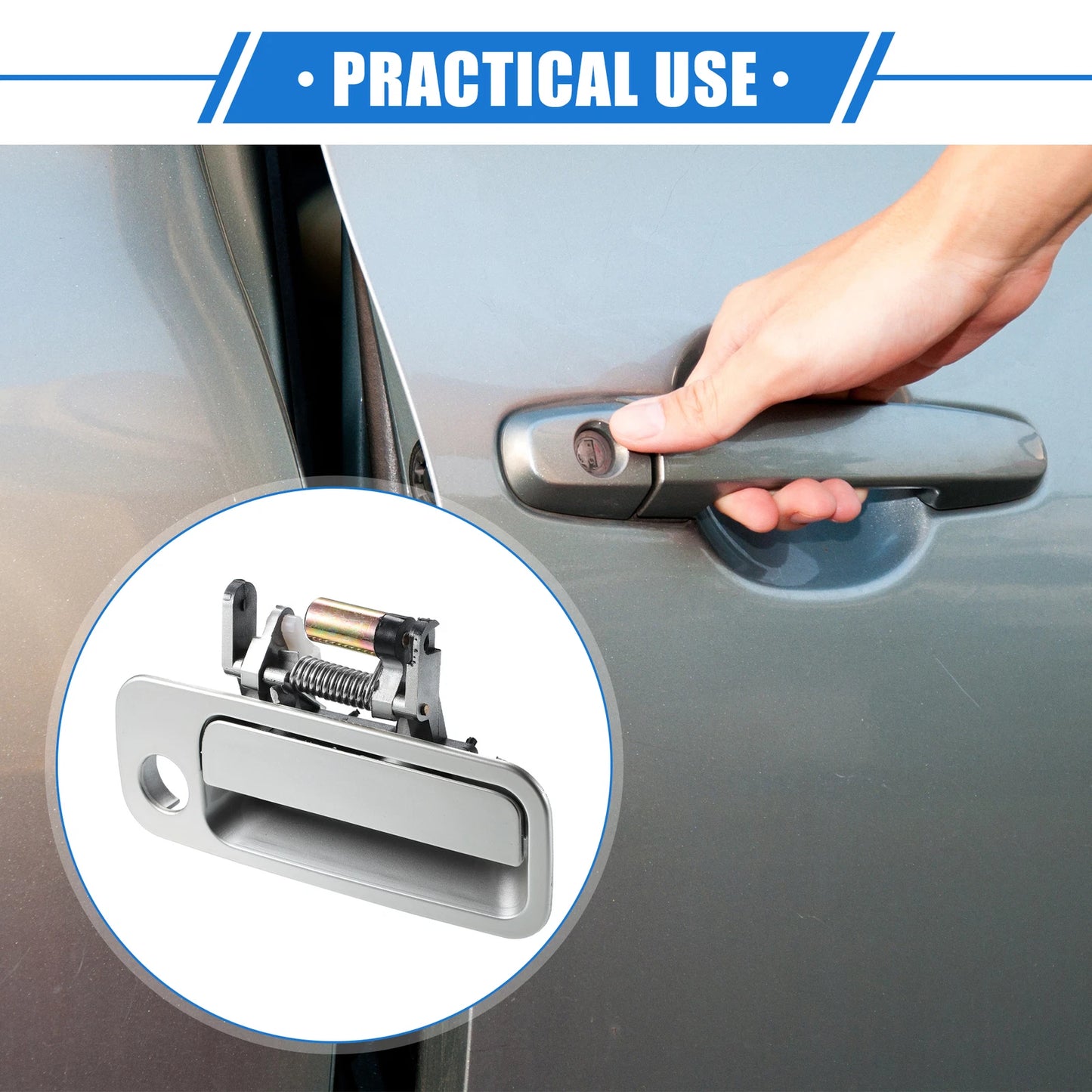 Front Right Exterior Door Handle for Toyota Camry (1997–2001) Silver Tone