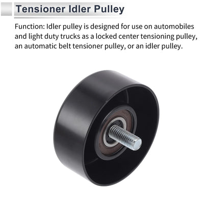 Drive Belt Idler Pulley for Chevrolet Silverado 2013-2021 Black 1 x Pc