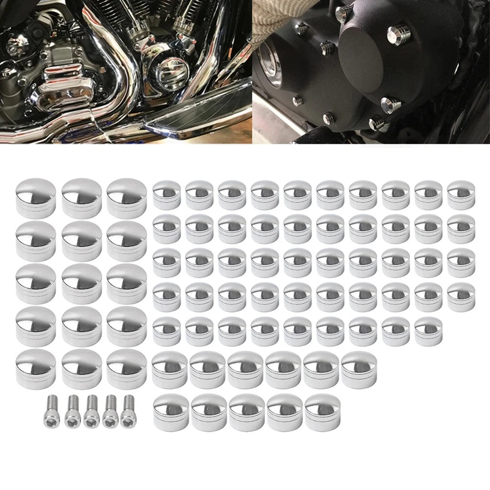 75X Engine Bolt Topper Cap Cover Kit Chrome for Harley Touring (2014–2023)