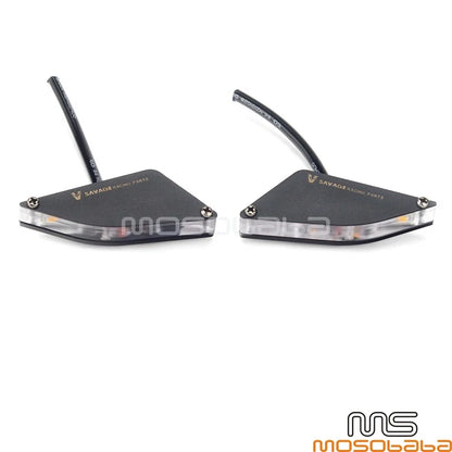 Black LED Turn Signal Mirror Blocks for DUCATI Panigale V4 V2 (2018-2021)