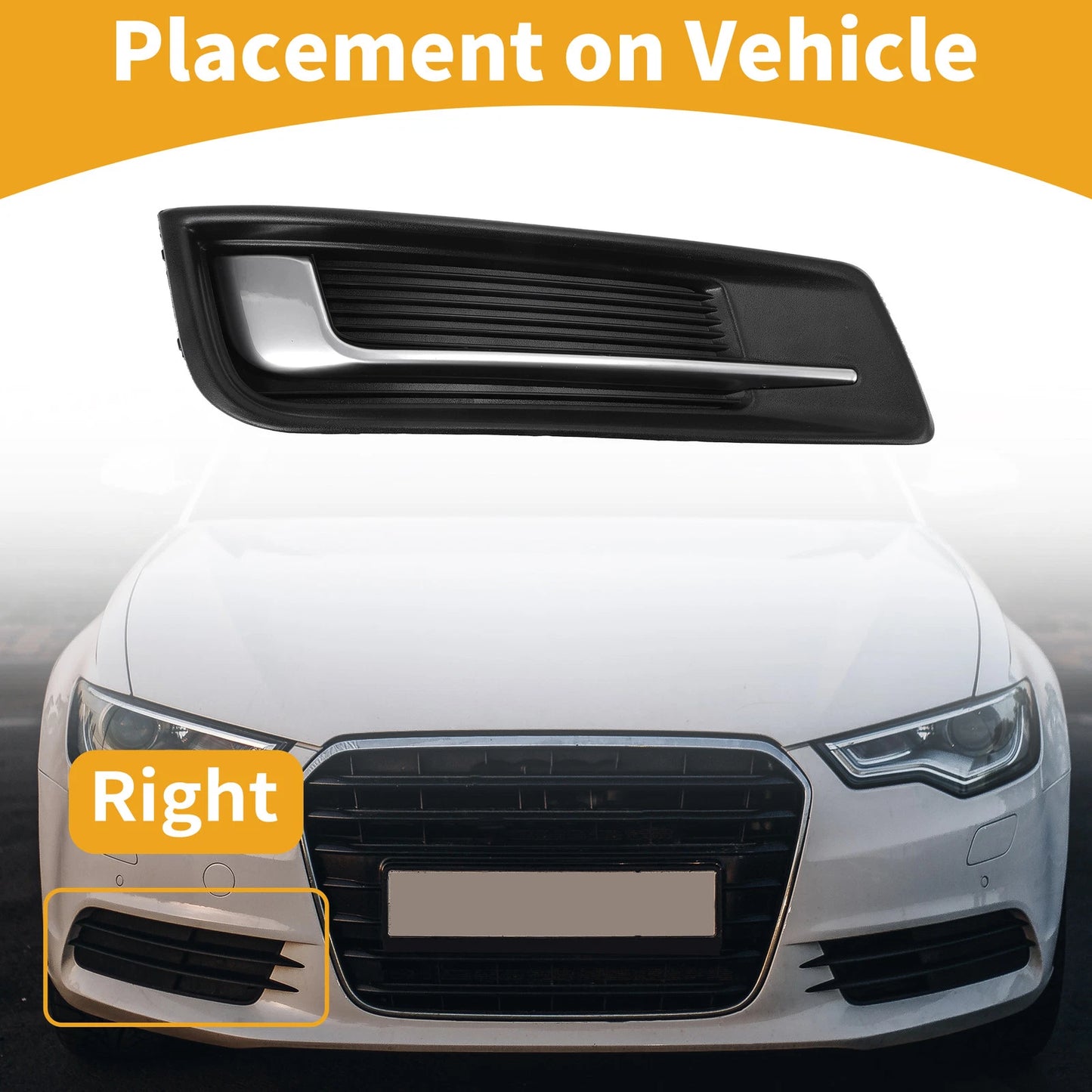 1 Pc Fog Light Grill for Cadillac XTS (2013–2017) No. 20901631, ABS