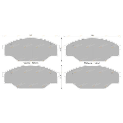 Brembo Front Disc Brake Pad Set 1.8L 2Y for Toyota Dyna (1987–1995)