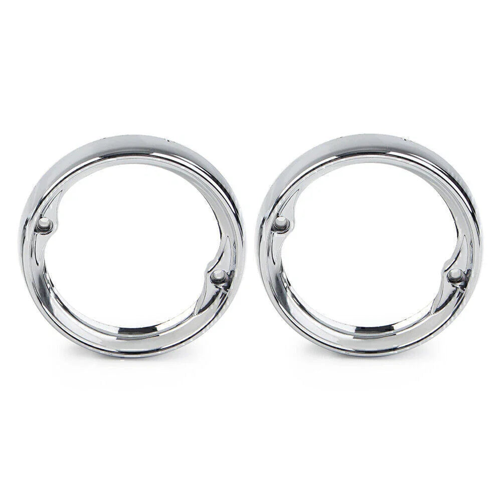 Chrome Deep Dish Turn Signal Bezels  for Harley Road King FLHR (1994-2023)