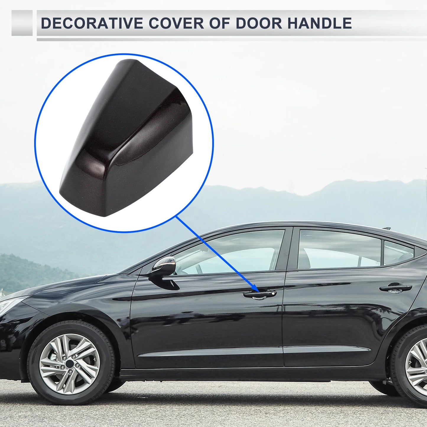 Front Left Door Handle Cover Cap for BMW X1 X2 (2015–2018) No. 51217396541 Brown