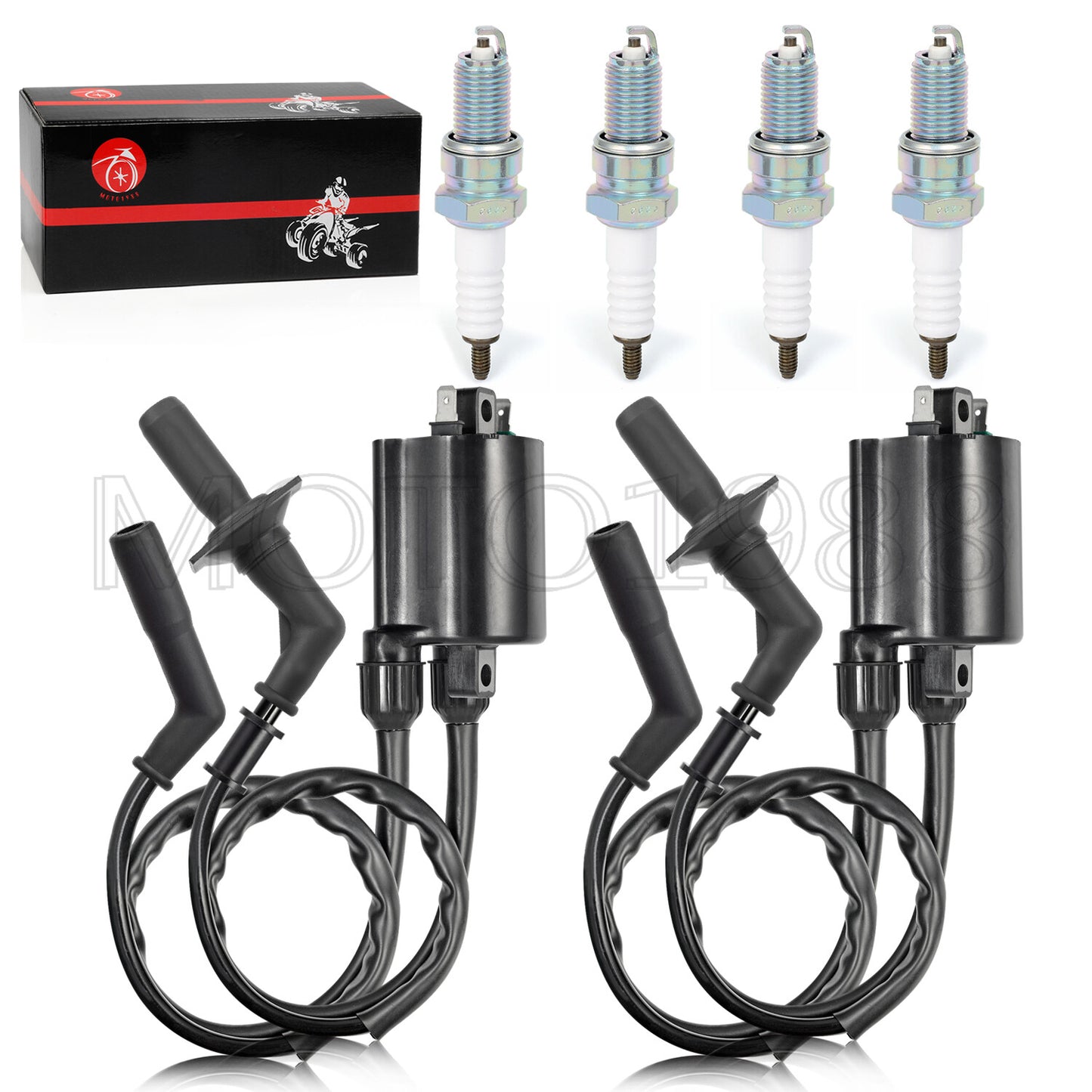 Ignition Coil Pack & Spark Plug Set for Honda VT1100 Shadow (1997–2007)