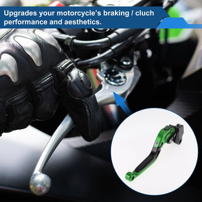 Adjustable Brake Clutch Lever for Kawasaki Z1000SX (2011–2023) Green Black